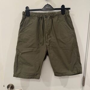 OrSlow Olive Drawstring Flat-Front Shorts